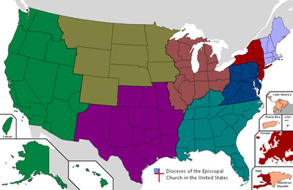 Diocese and Province Map - Episcopal Church